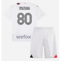 Camiseta AC Milan Yunus Musah #80 Segunda Equipación Replica 2023-24 para niños mangas cortas (+ Pantalones cortos)